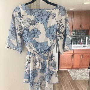 Floral Printed Tie Back Romper